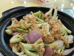 虾酱炒菜花-台山美食一绝阿四台山黄鳝饭(阿四创作店)