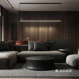 今日分享 原木灰+南瓜橙，74m²演绎大宅格调