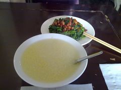 小米粥&果仁菠菜-宝光熏肉鞋底火烧(新街口店)