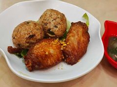 南乳炸雞翼拼炸鯪魚球-盛记粥面(佐敦店)