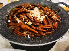 韭菜台炒鳝肚-怡园饭店-餐厅(四望亭店)