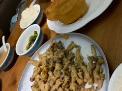 蛋黄焗蟹味菇-晚归月亮湾私家菜(临邑路店)
