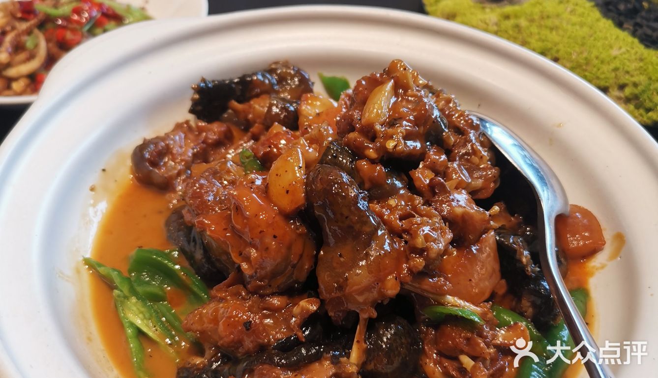           艳阳天的青椒烧乌龟