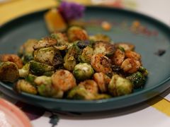 孢子甘蓝煎虾仁-甜阿姨·天台花园私房菜(万松园店)