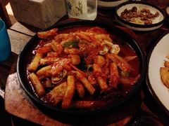 奶酪海鲜炒米条-包装马车·韩国料理·포장마차