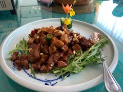 杏鲍菇牛肉粒-山明水秀大饭店