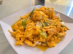 大葱炒笨鸡蛋-横道佛手居筋饼店