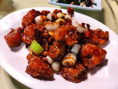 椒香虾仁爆鸡球-陈傻子餐厅(世纪都会店)