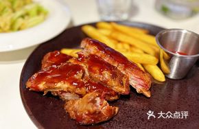Slow-Roasted Crispy Pork Ribs with Fries