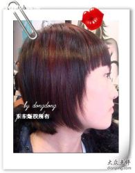 现场剪发片染作品-Top京世造型美容