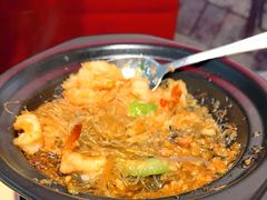 金蒜鲜虾现焗粉丝煲-避风塘(宝山万达店)