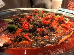 紫苏牛蛙烤鱼-探鱼·鲜青椒爽麻烤鱼(天河优托邦店)