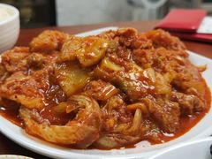 辣白菜炒五花肉-屋里家延边朝鲜族冷面(南园店)