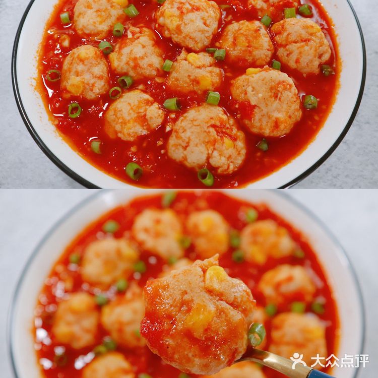 ‼️30道减脂菜—Q弹多汁的番茄浓汤鸡肉丸‼️