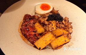 Grilled Black Truffle Foie Gras Rice Bowl with Soft-Boiled Egg