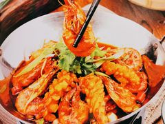 干锅鱿鱼虾-粥六•新晋菜(柳巷店)