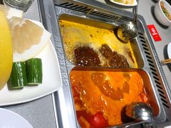 牛油双拼锅底-海底捞火锅(河东万达广场店)