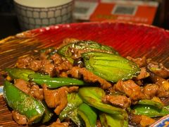 豉油辣椒鸡枞菌炒猪面肉-粤·向群饭店(二沙岛店)