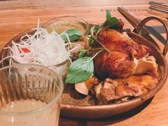 香草蜂蜜脆皮鸡，青木瓜色拉-Ginger(兴国路店)