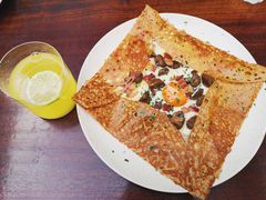 鸡蛋蘑菇熏肉荞麦可丽饼-RAC BAR(安福路店)