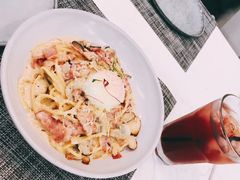奶油汁培根溏心蛋意面-Future&Kitchen