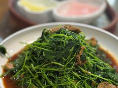 金花菜炒河蚌-蟹村草堂·苏式园林人文农家·大闸蟹