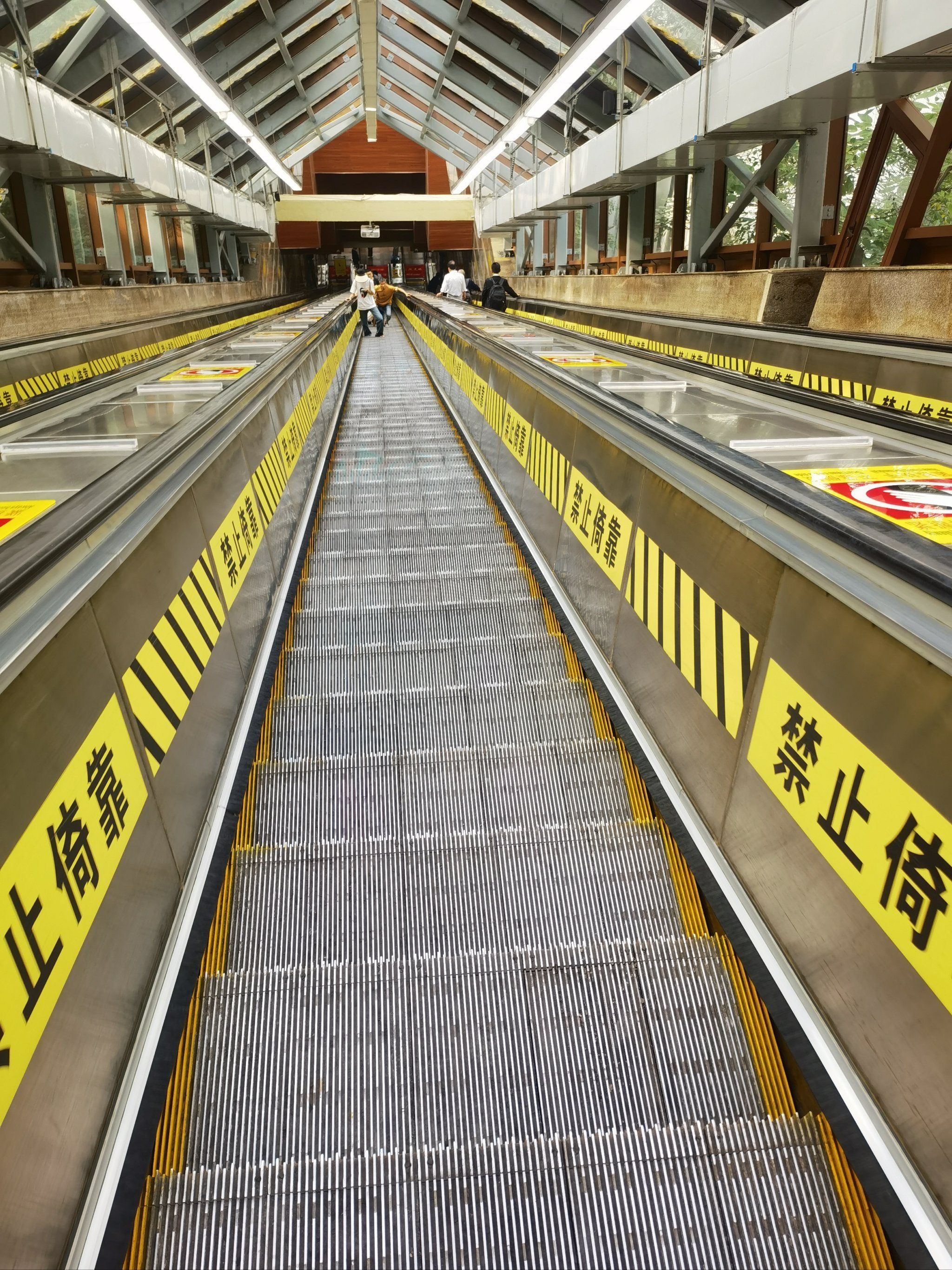 惊险刺激的大扶梯