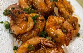 Mustard-Glazed Grilled Large Shrimp