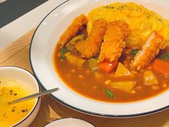 炸虾排咖喱蛋包饭套餐-池奈·日式咖喱蛋包饭(老城根Gpark店)