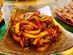 杏鲍菇炒牛柳-沣峪鱼庄