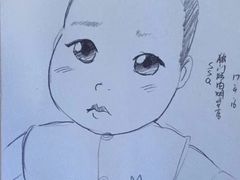 给客人画的卡通画-獨門烤肉(开发区店)
