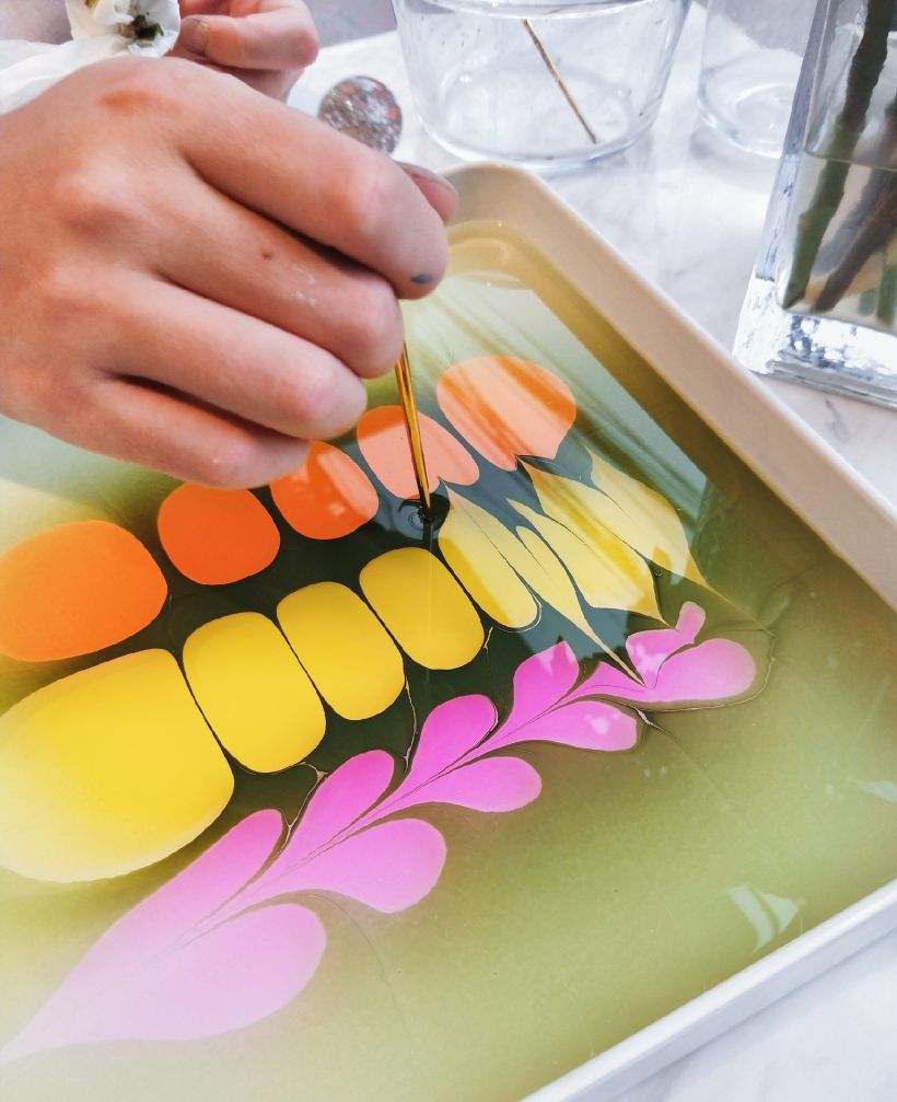 彩绘水拓丝巾,适合文艺范的你