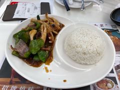 豉椒味菜鲜鱿饭-新世界餐厅(万达店)
