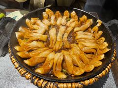 大公鸡粘卷子-华盛园卷子王农家菜水库鱼