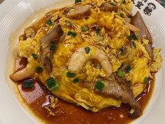 虾仁叉烧双拼滑蛋饭-旺记冰室(九龙中心大厦店)