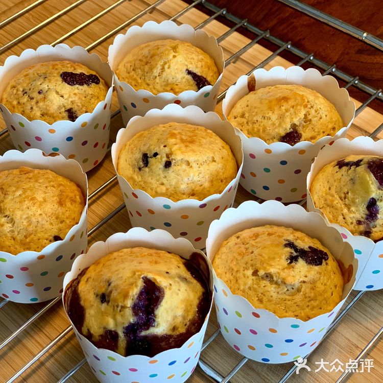 面粉挑战之爆浆蓝莓全麦麦芬蛋糕