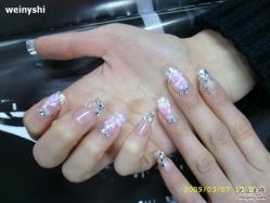 新娘甲 内雕玫瑰2-星美甲