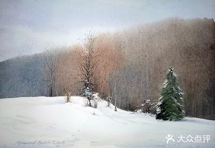 这水彩画的分明是仙境！