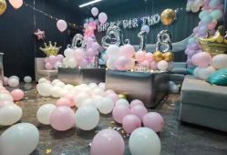 -小鲤鱼生日气球派对会场策划布置