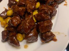 黑椒白果牛肉粒-来顺成饭庄