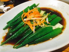 白灼秋葵-云海肴·汽锅鸡·云南菜(天津国金汇店)