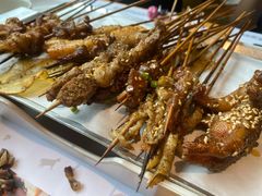 烤鸡皮串-木屋烧烤(万德庄店)