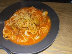 海鲜番茄意面-机器人火炉披萨