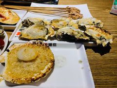 烤扇贝-潮庭·大连海鲜·炭火烧烤·扇贝王(大连店)