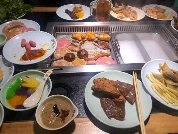 韩烧烧烤涮自助餐厅(白沙店)-"白沙镇也没啥好吃的,看这个自助评价