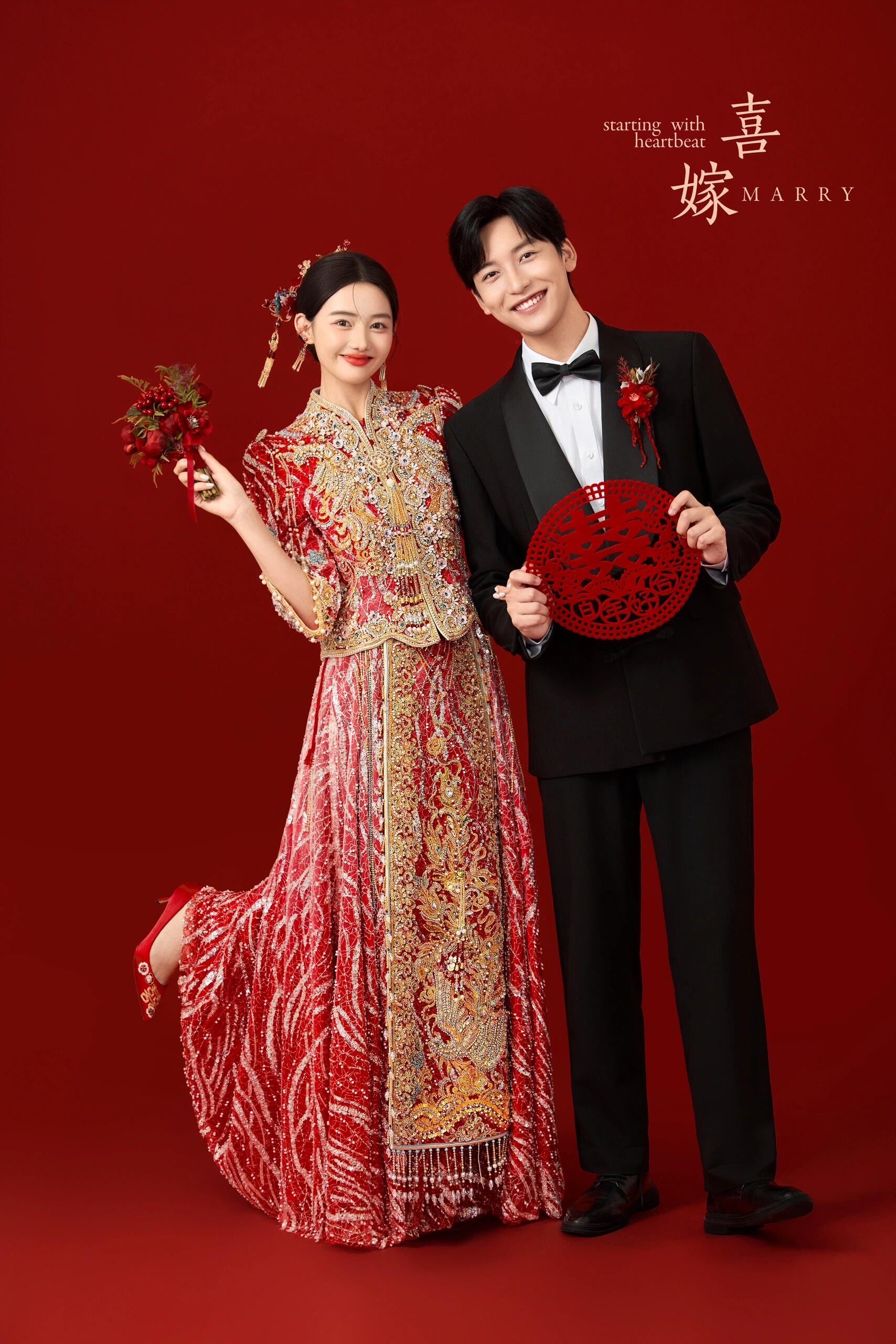 中式秀禾喜嫁婚纱照也太太太.好看了叭