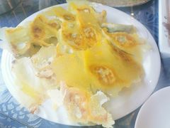 笨鸡蛋韭菜虾仁锅烙-清真马家锅烙