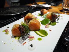 挪威三文鱼配法葱酱汁-AZUL by FUEL蓝色·法式酒馆(琶醍店)