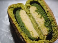 抹茶绿豆奶酥面包-谷艺烘焙