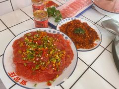 双椒鲜牛肉-喜悦小串丹东小黄牛海鲜烧烤大排档(民主广场店)